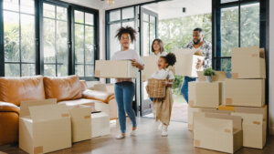 family moving house